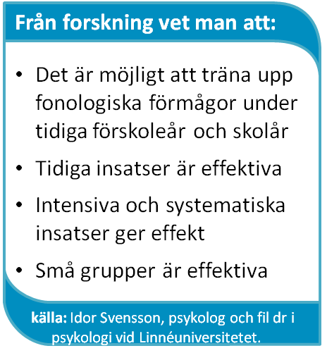 Faktorer som forskning visat är viktiga för att det ska gå bra för barn med läs- och skrivsvårigheter.